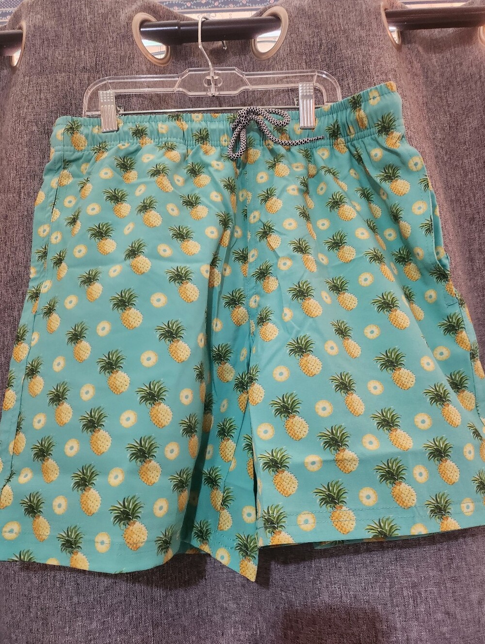 Men's Pineapple Print Swim Shorts - Teal